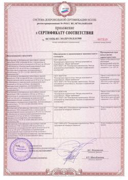 Приложение к сертификату соответствия №НСОПБ.RU.ПРО089/3.Н.00763 стр. 2